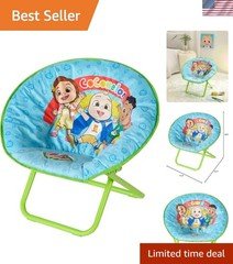 Soft Cocomelon Saucer Chair - Comfortable Toddler Seat, 19” Folding Design