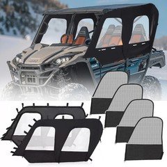Soft Side Door For 2012-22 Kawasaki Teryx4 4-Seat UTV Cab Enclosure Upper Doors