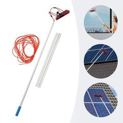 Solar Panel Cleaning Brush Outdoor Window Adjustable Pole Cleaning Kit Modern