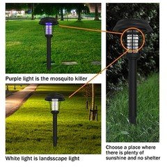 Solar Powered Electric Mosquito Killer Lamp LED Trap Lamp Fly Bug Insect Zapper