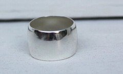 Solid 925 Sterling Silver Wide Band Ring Statement Handmade Ring All Size