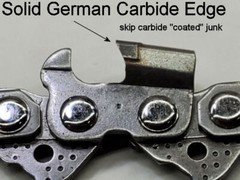 *SOLID CARBIDE* - Skip Chain Chainsaw Chain 3/8" x 0.063" - OR - 3/8" ANY LENGTH