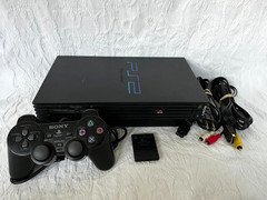 SONY PLAYSTATION 2 PS2 FAT BLACK GAME CONSOLE SYSTEM BUNDLE SCPH-50001
