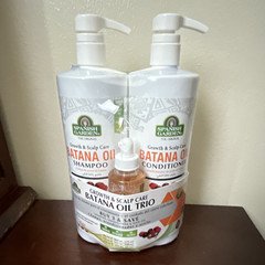 Spanish Garden Growth & Scalp Care Batana Oil Trio Set Shampoo Conditioner Oil