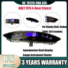 Speedometer Upper Dash Display Gauge Instrument Cluster For 06-11 Honda Civic US