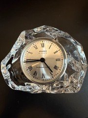 Spode Staiger Crystal Quartz Clock in Barthmann Cristall VGC Stunning Unusual