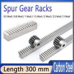 Spur Gear Racks 0.5M - 3M Module 300mm For CNC Router Linear Motion Carbon Steel