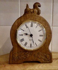 Squirrelman [Trevor] Clock. Mouseman interest.