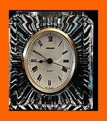 Staiger Cristal d'Arques Lead Crystal Quartz Mantel Desk Clock France