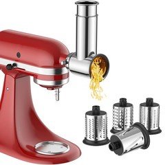 Stainless Steel Slicer Slicer/Shredder Attachment, Silver