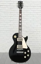 This is a picture showing Gibson Les Paul Standard 60s Plain Top Electric Solidbody Guitar, Ebony