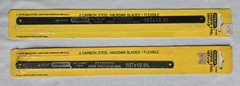 Stanley Carbon Steel Hacksaw Blade Lot (2) 18T x 10 Inch and 18T x 12 Inch