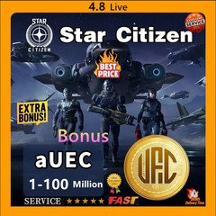 Star Citizen aUEC🎁1 M -10 Million +5% Bonus🎁Alpha UEC 4.8.1✔️Fast Virtual Item