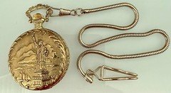 Statue of Liberty Limited Edition Pocket Watch w/ Chain – New Battery