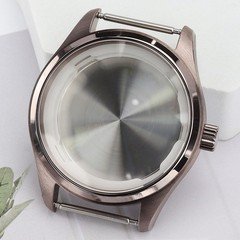 Steel Diver Watch Case 40mm Vintage Silver Mineral 10ATM For Japan NH35 Movement
