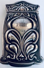 STERLING 1901 VESTA CASE MATCH SAFE ART NOUVEAU GORGEOUS EXCELLENT NICE
