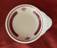 Sterling Vitrified China Handled Bowl East Liverpool Ohio Flower Basket Pattern
