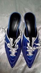 Steve Madden Women's Blue Solid Pointed Lace-Up Mule size 6, 6.5 ,7,7.5, 8.5