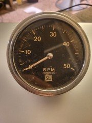  Stewart Warner  5000 Rpm  3-3/8" Tachometer HOTROD RATROD Electronic 