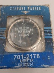 Stewart Warner NOS   82202-1   +/- 60  Ammeter  Gauge 2-1/8"