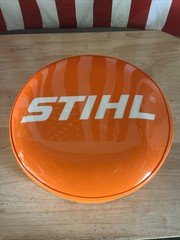 STIHL 14” Stool Cushion Orange White Logo Dealer New Old Stock HTF Man Cave
