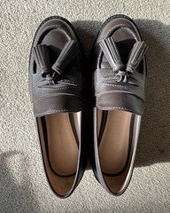 Stuart Weitzman Women’s Brown Leather Tassel Loafer Flats Slip-On US 3 M