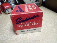 Studebaker Hawk AC-2904 Clock Box and Clock Delete Gauge Memorabilia