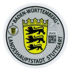 Stuttgart German License Plate Registration Seals for Mercedes-Benz and Porsche