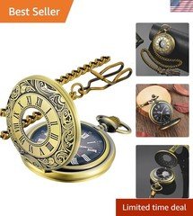 Stylish Vintage Pocket Watch with Chain - Perfect for Birthdays & Anniversaries