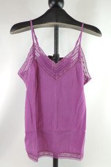 Sundance Catria Cami Pinkish Purple Lace Sz Med Pleats Shirring. Brand NEW.