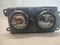 SunTune Vacuum & Econo Meter Dual Gauge Panel Vintage Sun Instrument Cluster