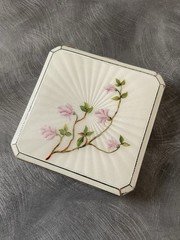 SUPERB SOLID SILVER ENAMEL CIGARETTE CASE TURNER & SIMPSON B’HAM 1935 130.5g