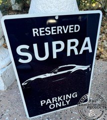 Supra Reserved Parking Sign | Aluminum Garage Décor | Car Lover Gift