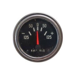 SW Stewart Warner Amperes Guage -125 - 125 Analog Face 827734 Diameter 2 1/4"