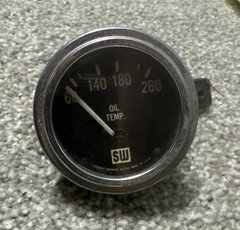 SW Vintage Oil Temperature Gauge STEWART WARNER