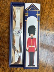 Swatch - Queen's Jubilee White Rubber Watch