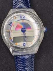 SWATCH 1993 PAGER BEEP UP Numeric Beeper Watch W/ Original Box & Accessories