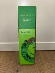 Swatch X “AP” Royal Pop Green Eight Quartz 42mm Green Rubber Strap 30m w/ Box