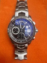 TAG Heuer Link Calibre 16 Auto Chronograph Day/Date Black Dial 200m SS