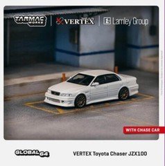 Tarmac Works 1:64 Vertex Toyota Chaser JZX100 white metallic die cast toy cars