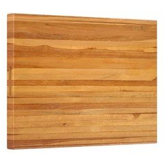 Teak Wood Cutting Board Extra Large 24" Reversible Cutting Board with Handle