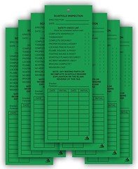 Tear-Proof Scaffold Inspection Tags [Pack of 25] Never Tear, OSHA Compliant.