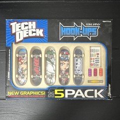 Tech Deck Hook-Ups Series 96mm 5-Pack Fingerboards, Multicolor Unopened Box