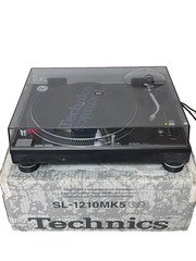 Technics SL-1210MK5 Black Direct Drive DJ Turntable Quartz S-Shaped Tonearm Box