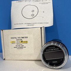Teltek USA INFORMER Digital Voltmeter Volt Meter, Chrome, P0818 NEW NOS    FS!