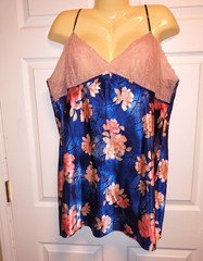 Thalia Sodi Intimates Plus 2XL Satin Floral Lace Full Slip Adjustable Straps