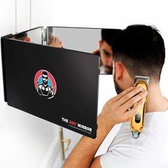 The 360 Mirror - 3 Way Mirror for Self Hair Cutting - Adjustable Trifold Barber