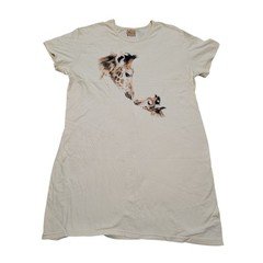 The Mountain Sleep Shirt Womens OS Cream Giraffe Vintage Nature Nightgown