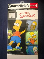 The Simpsons Boys 5-Pack Cotton Boxer Briefs Size 4 Bart Homer Krusty