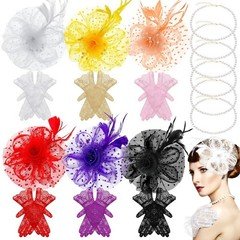 Thinkday 18 Pcs Fascinator Hats for Women, Tea Party Derby Headband and Lace ...